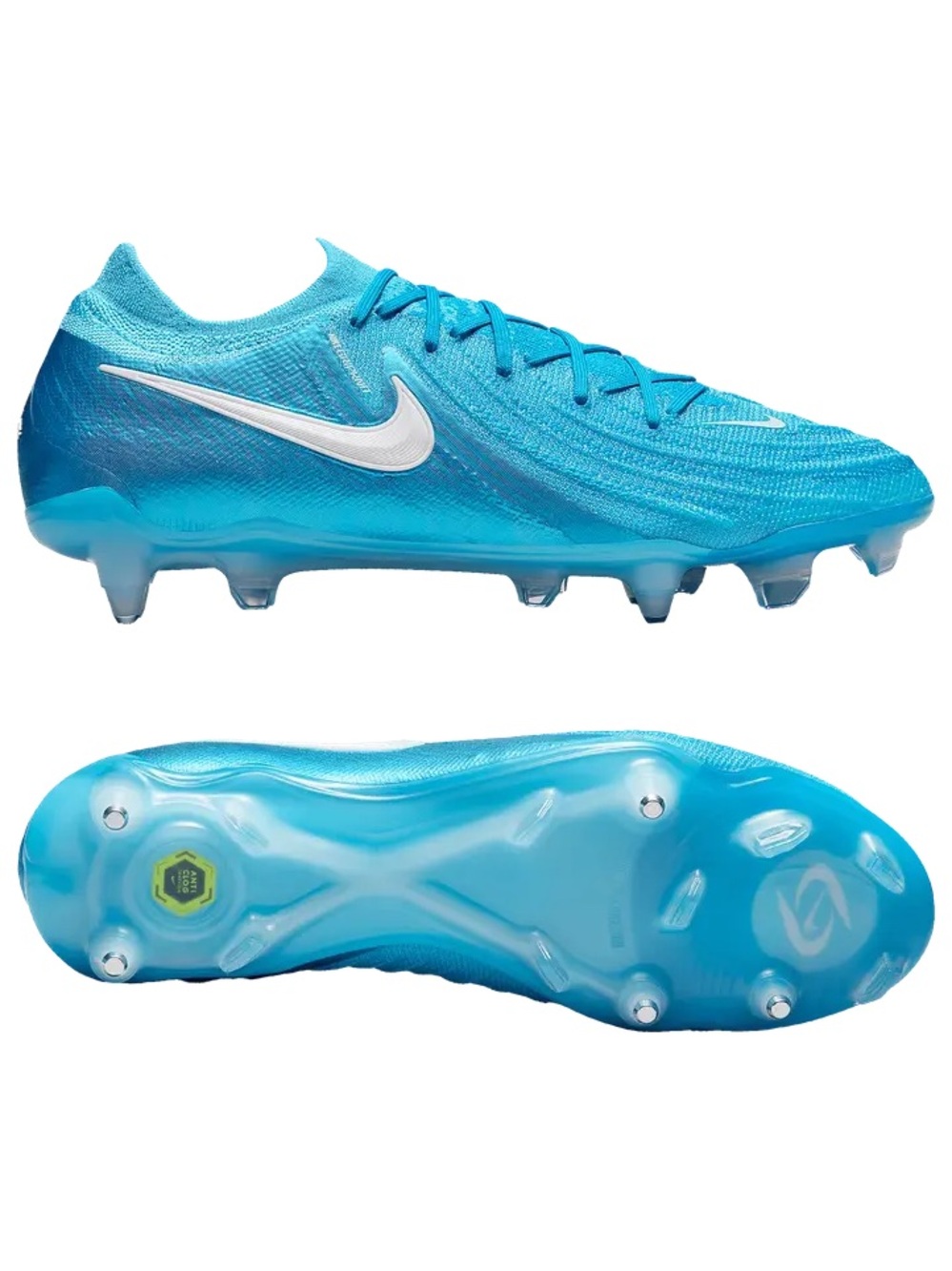 Nike Men's Cyan/White Firm-Ground Soccer Cleats